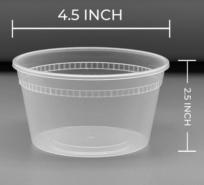 Deli Containers with Lids - Case of 240 Sets