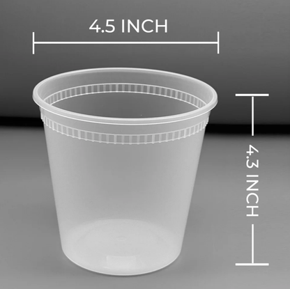 Deli Containers with Lids - Case of 240 Sets
