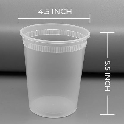 Deli Containers with Lids - Case of 240 Sets