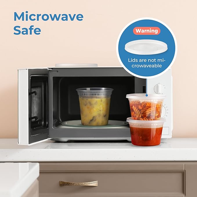 Deli Containers with Lids - Case of 240 Sets
