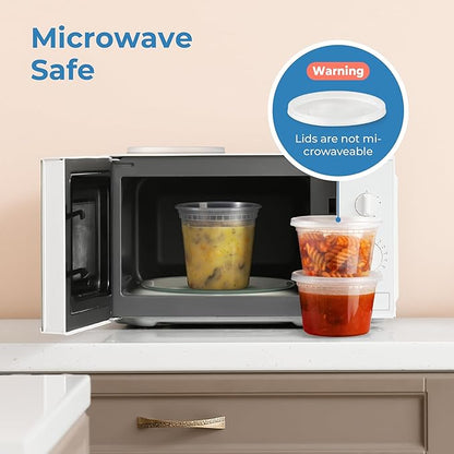 Deli Containers with Lids - Case of 240 Sets