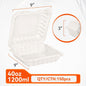 9" x 9" 1-Compartment Clamshell Containers — 150 Pack