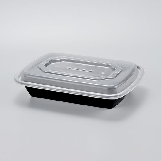 Rectangular Meal Containers with Lids - Case of 150 Sets